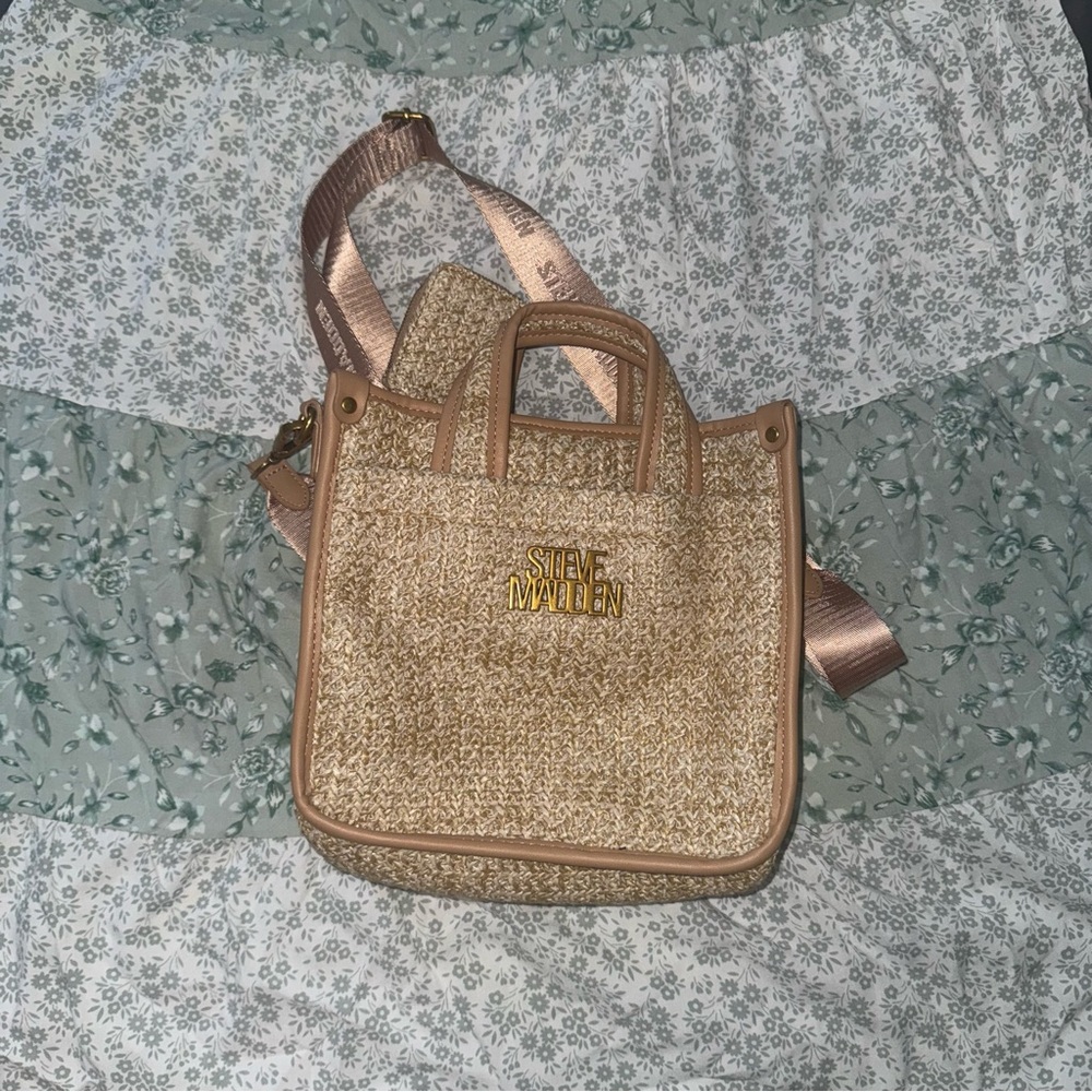 Steve Madden Beige and Tan Tote Bag